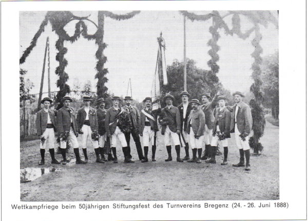 Abordnung des TV Lindau beim 50. Jubiläum des TV Bregenz