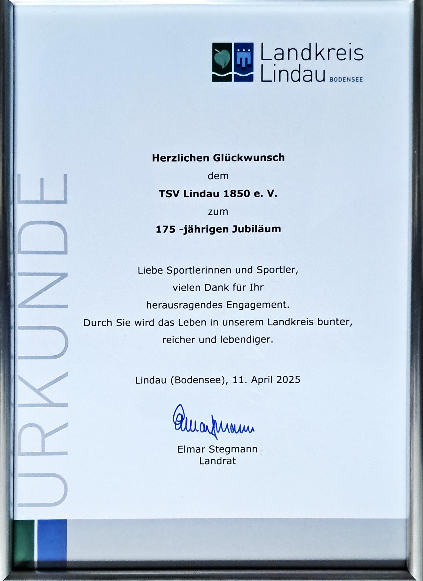 Urkunde Landkreis